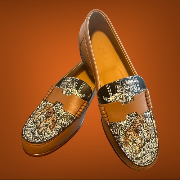 HERMES New Equateur Tatouage Kennedy Loafer Moccasins Shoes Made in Italy - Picture 14 of 16